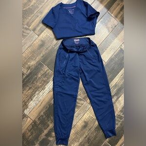 Purple Label Navy Jogger Scrub Set (2 pairs)